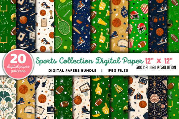 Download Sports Collection Digital Paper Bundle - Premium Resources