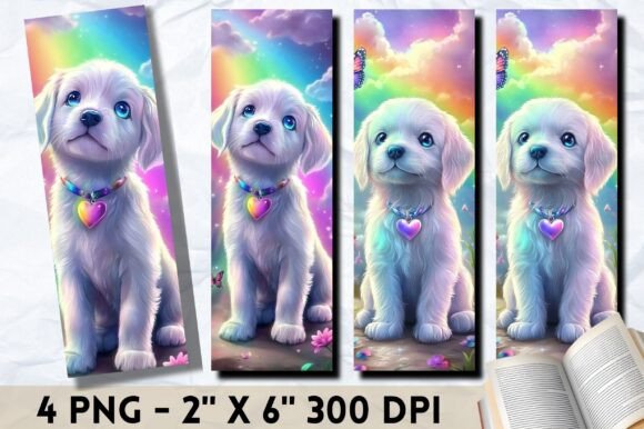 Download Colorful Puppy Printable Bookmark PNG - Puppy Collection