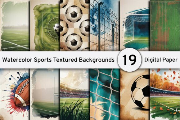 Download Watercolor Sports Textured Junk Journals - Premium Bundle
