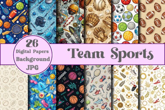 Download Team Sports Digital Paper - Premium Resources
